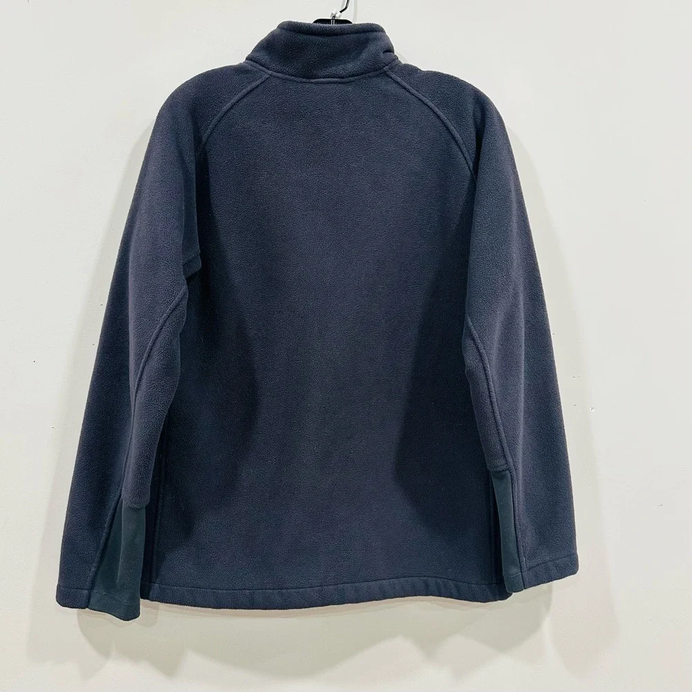 The North Face Jacket Boys XL 18/20 Fleece Black Full Zip Panel Gray‎ Accents